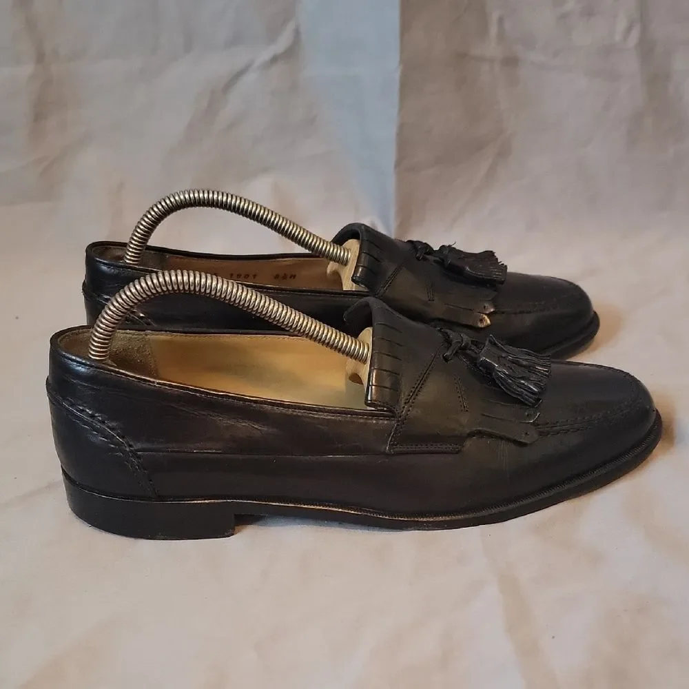 Johnston & Murphy Black Loafers with Tassels